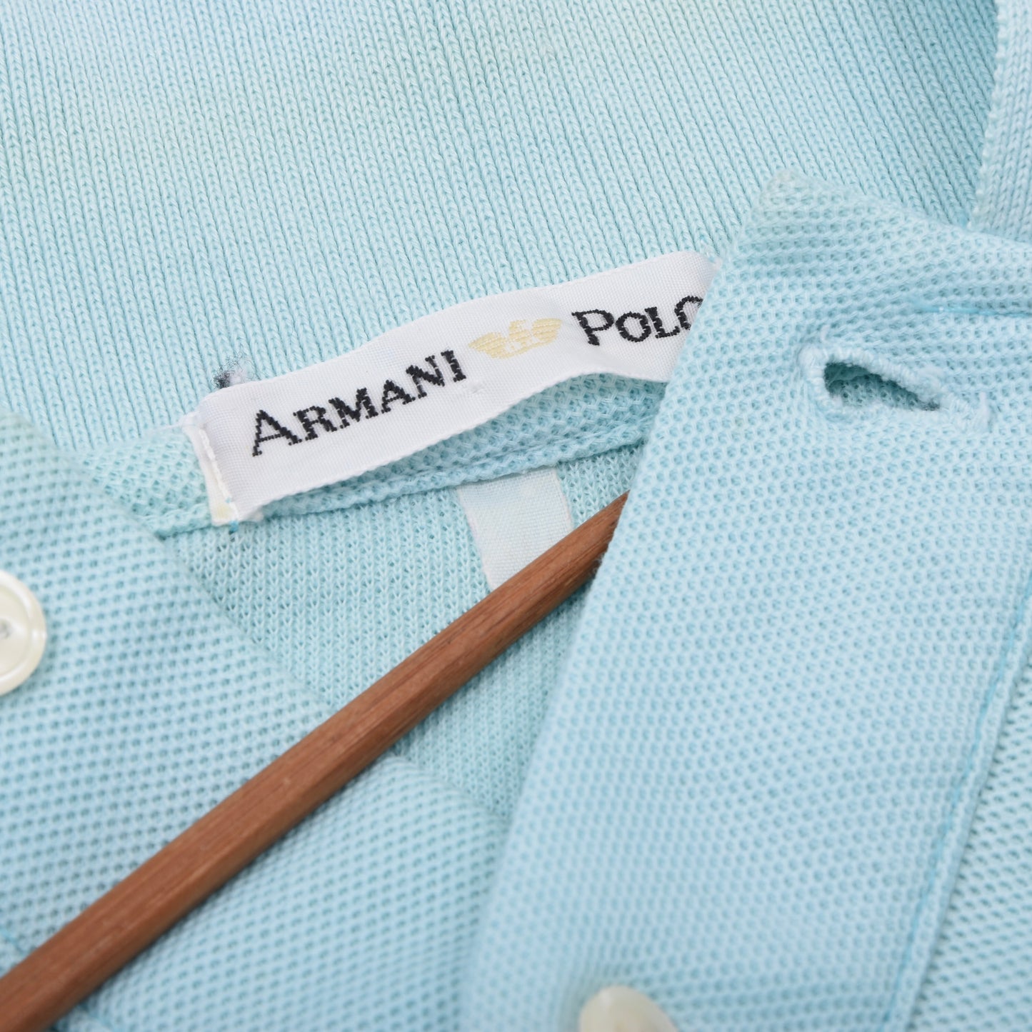 Vintage Armani 2x Polo Shirts  ca. 52.5-54.5cm - Blue/Teal