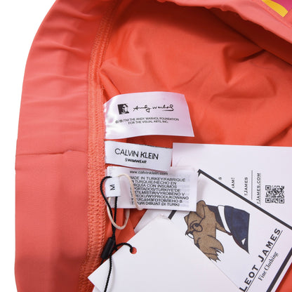 Neue Andy Warhol x Calvin Klein Badeshorts, Größe M – Lachs