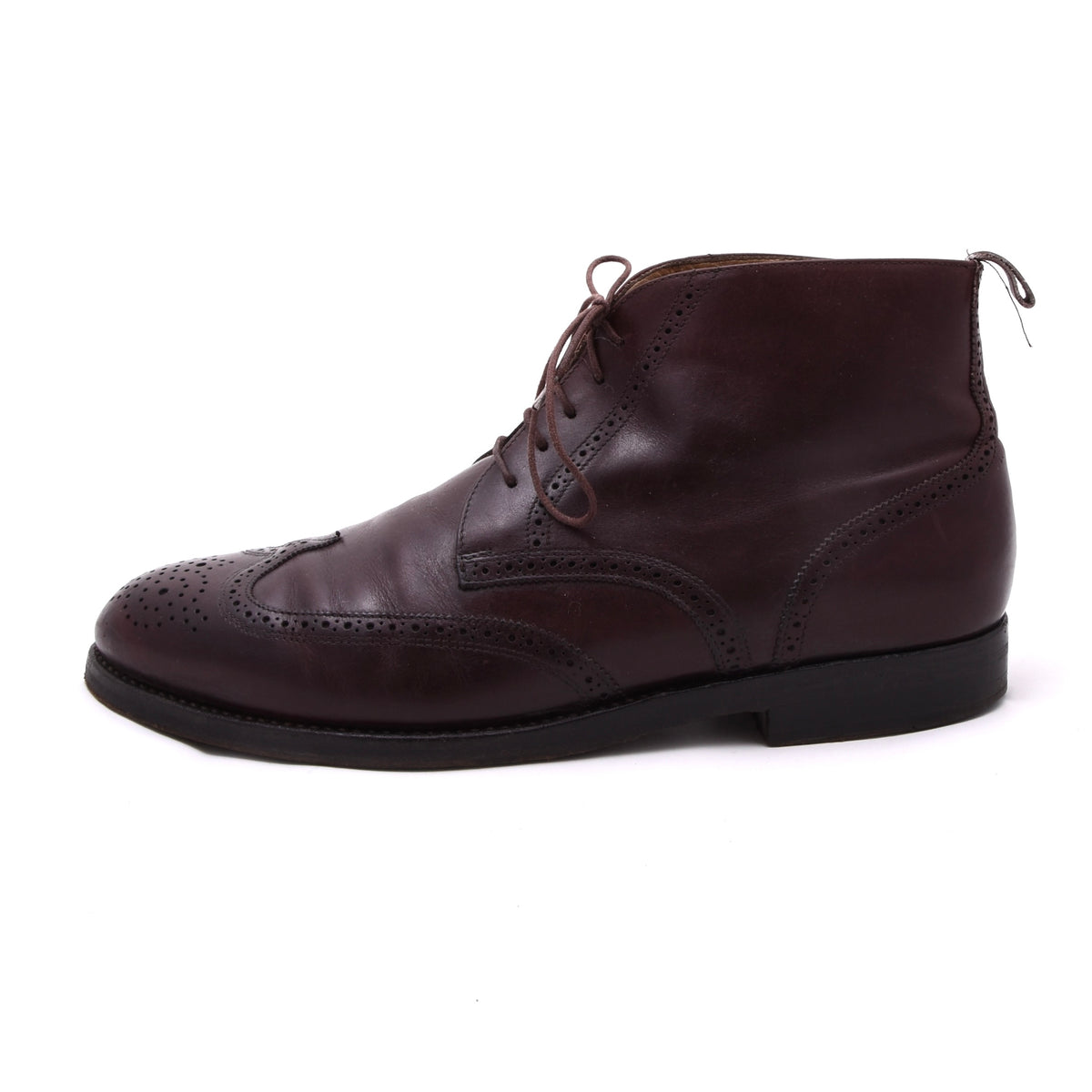 Lederer Brogue Stiefel Gr. 44 Made in Italy – Bordeaux