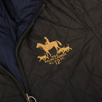 Vintage Polo Ralph Lauren Wendbare Steppjacke Gr. L - Grün/Marineblau