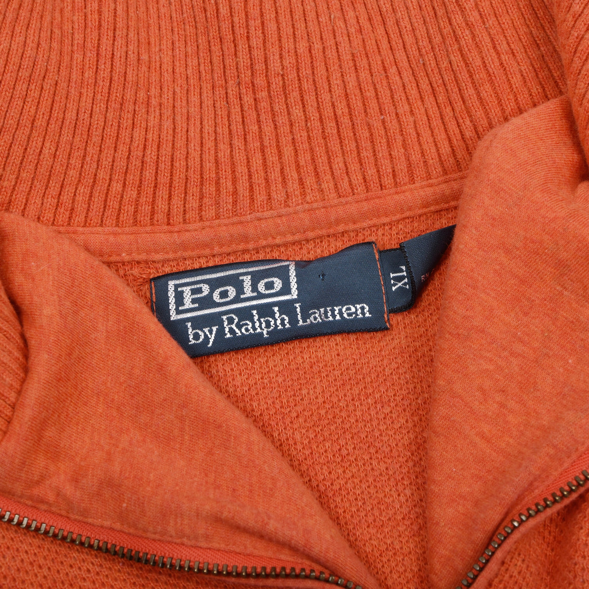 Polo Ralph Lauren 1/4 Zip Pima Cotton Sweater Size XL - Orange