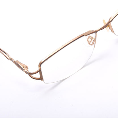 Cazal Vintage Halbrandbrille aus Metall – Gold