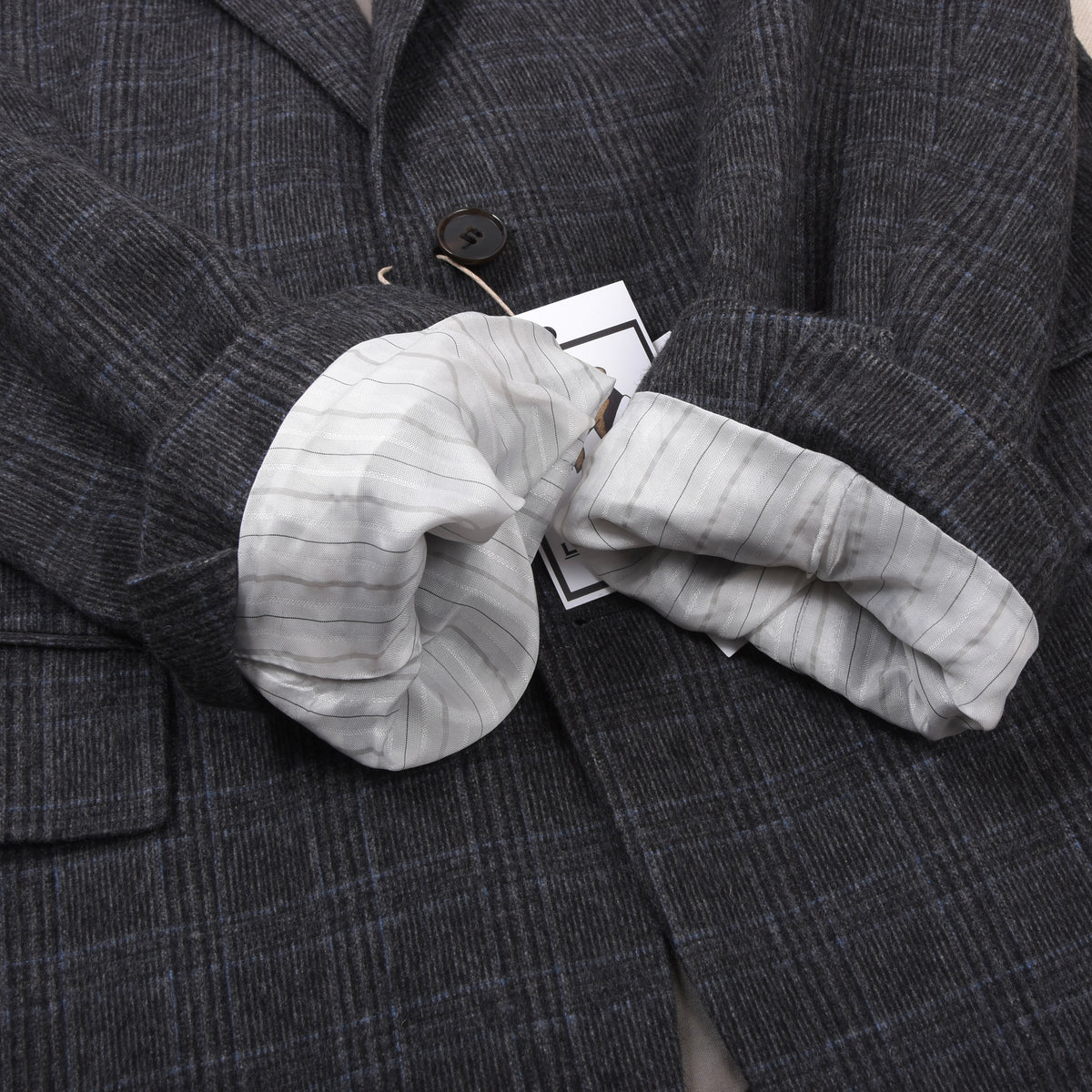 Hugo Boss Wool-Blend Jacket Size 46 - Grey Plaid