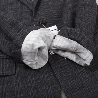 Hugo Boss Wool-Blend Jacket Size 46 - Grey Plaid