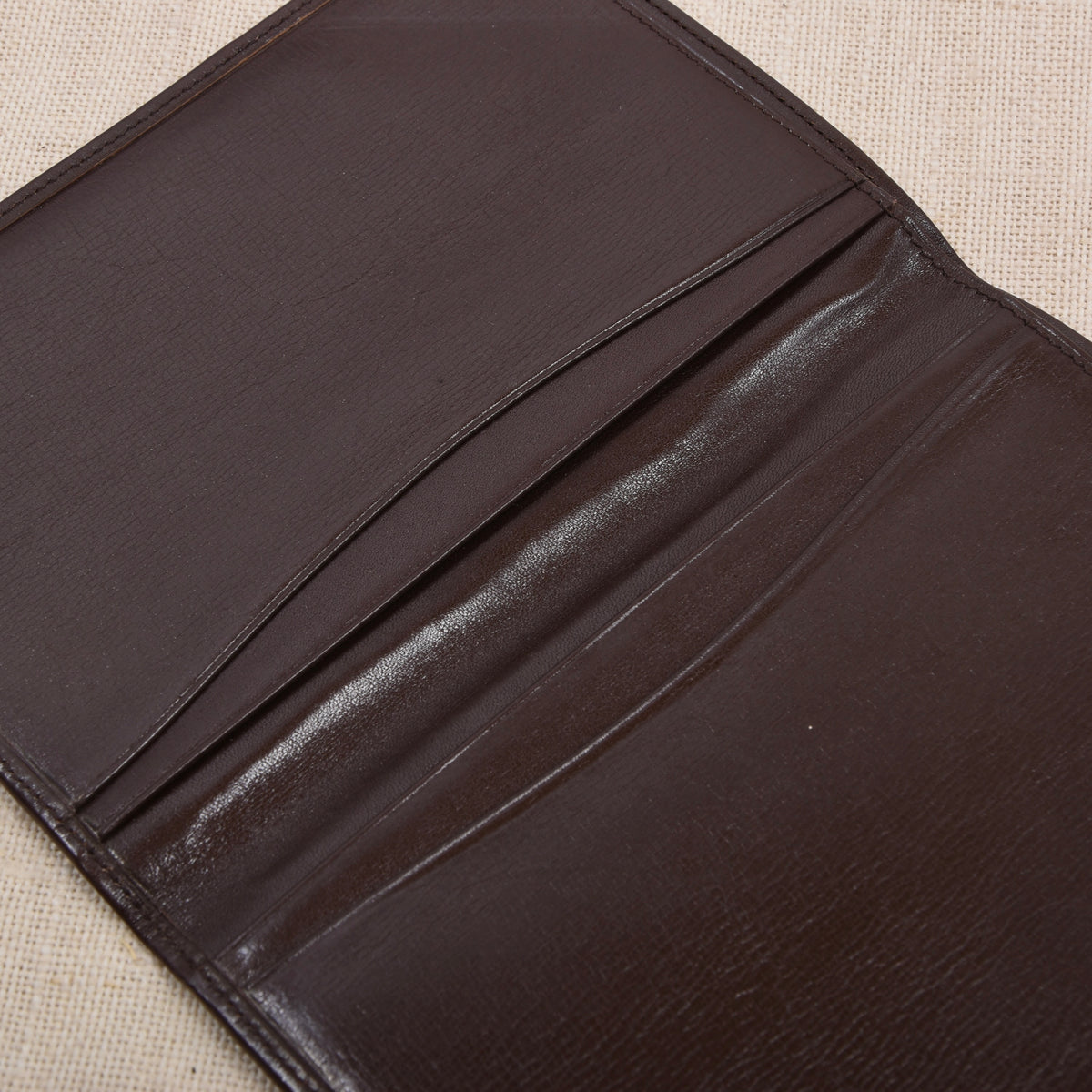 NOS Luxus Butterweich Leder Reisebrieftasche - Braun