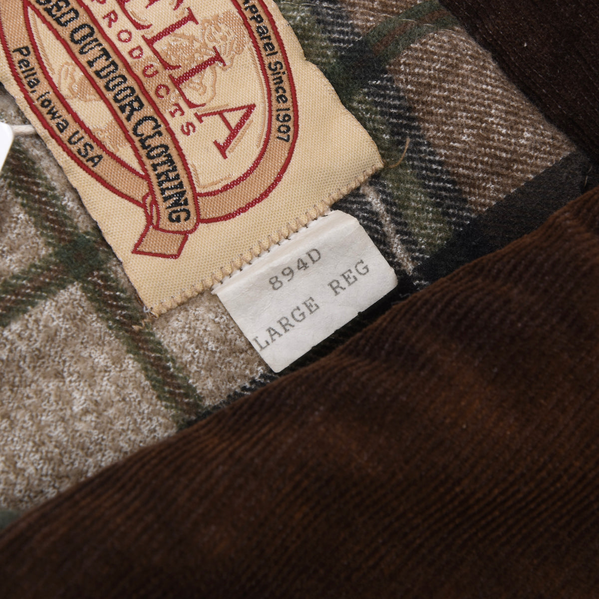 Pella Products Cancas Duck Cloth Vest Size L Made in the USA - Tan