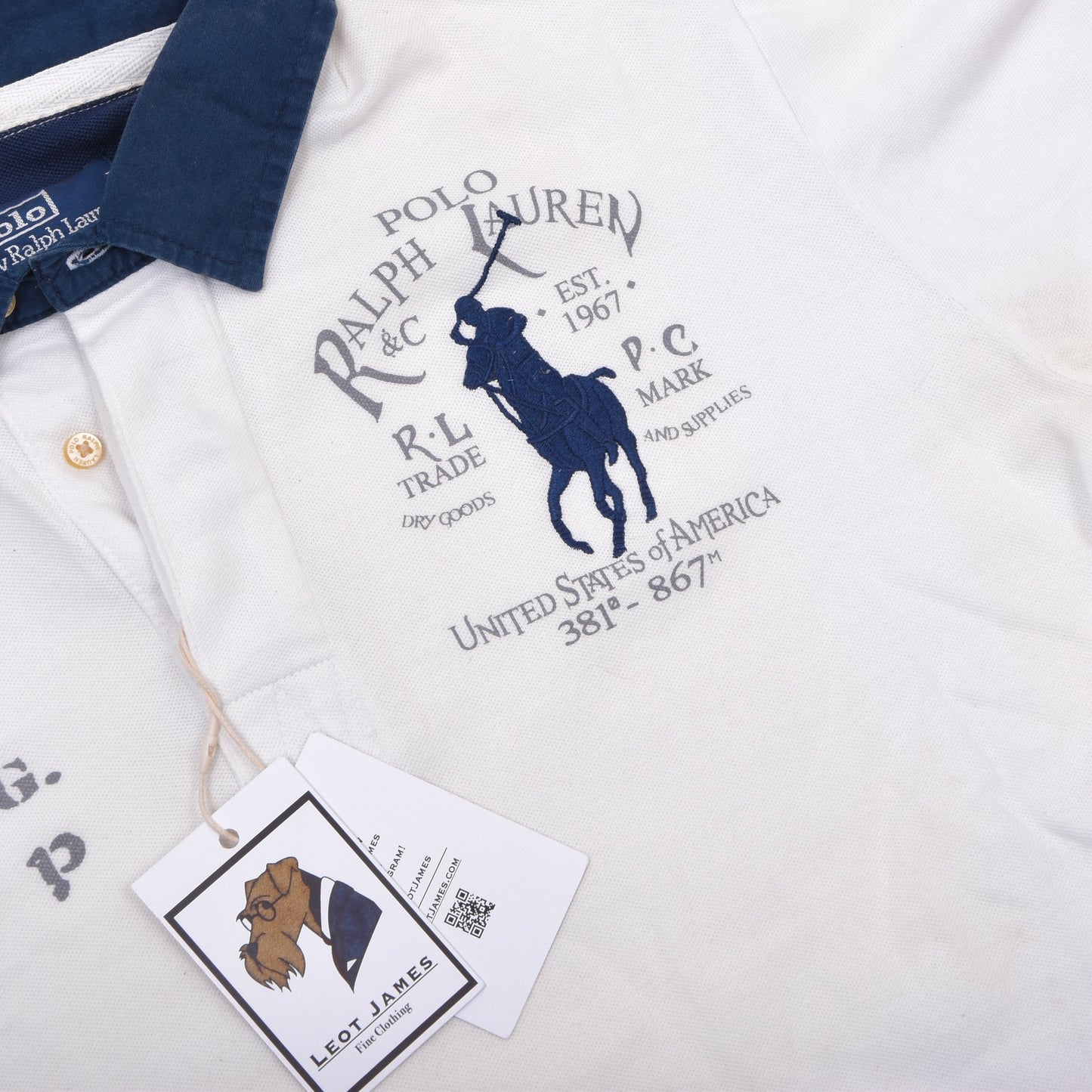 Polo Ralph Lauren & Lacoste 2x Polo Shirts Size XL ca. 56.5cm - Black & White