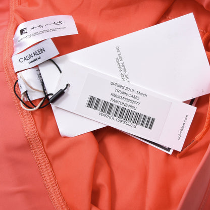 Neue Andy Warhol x Calvin Klein Badeshorts, Größe M – Lachs