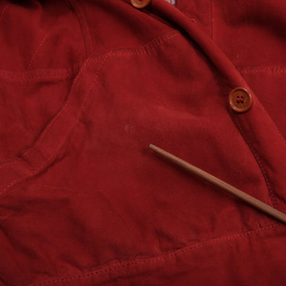Vintage Schiatti & Co. Suede Blouson/Jacket Made in Italy  - Fire Engine Red