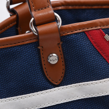 Lauren Ralph Lauren Canvas Tote Bag - Red/White/Navy