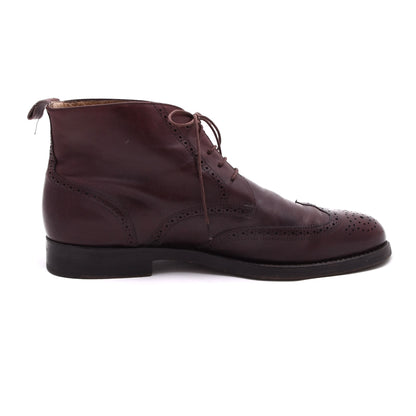Lederer Brogue Stiefel Gr. 44 Made in Italy – Bordeaux