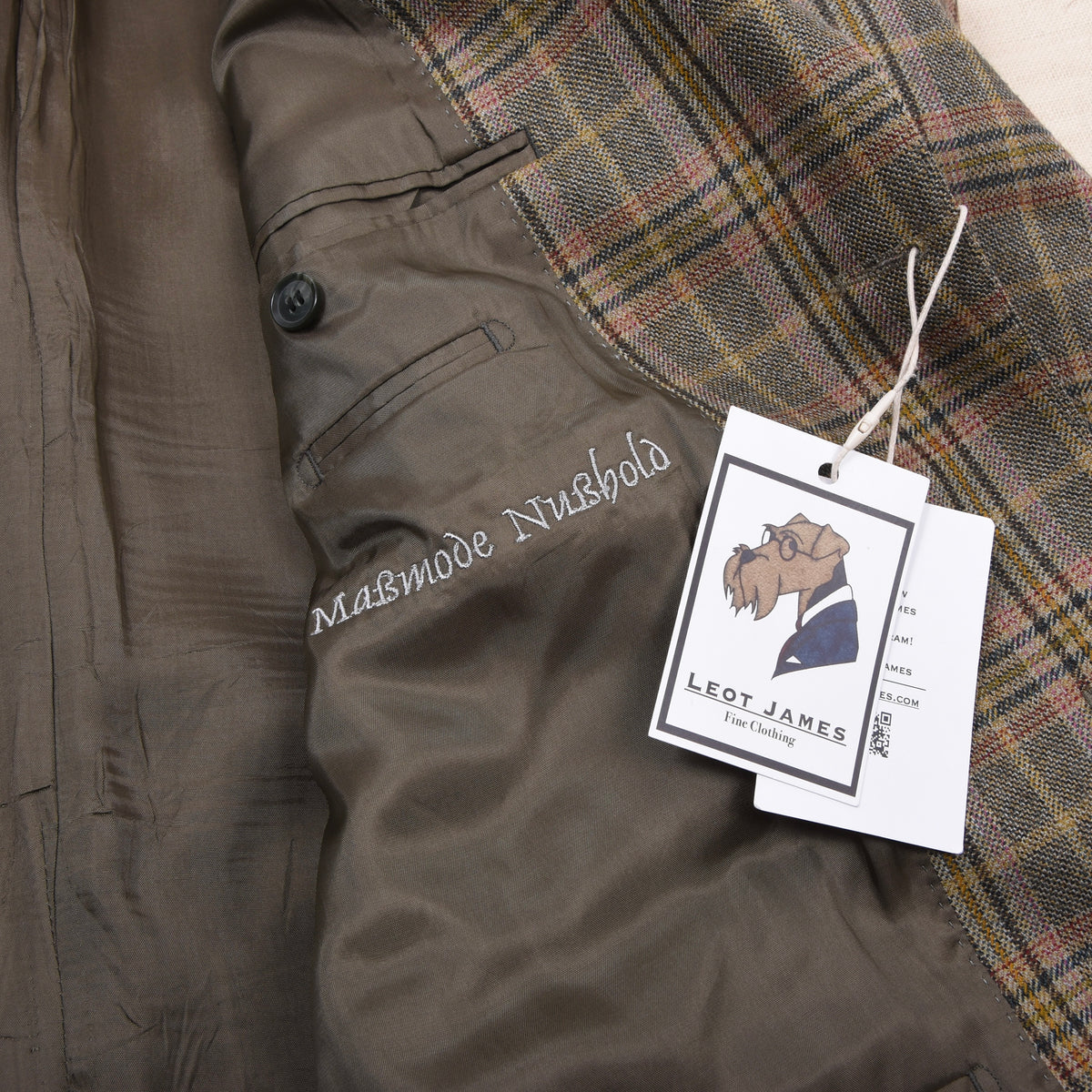 Bespoke Dormeuil Scottie Wool Jacket Size ca. 54/54L