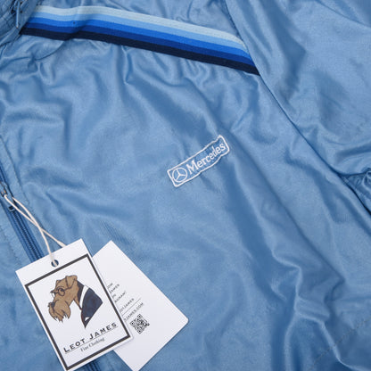 Vintage Mercedes-Benz Nylonjacke mit Frottee-Futter Größe 50 ca. 58cm - Hellblau