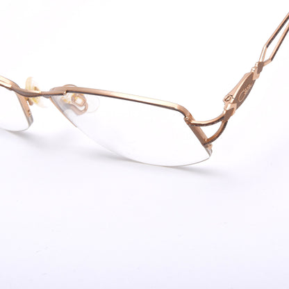 Cazal Vintage Halbrandbrille aus Metall – Gold