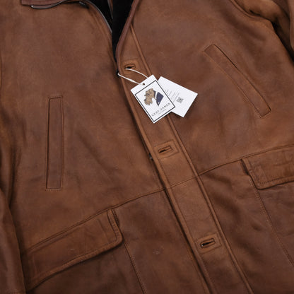 Bugatti Shearling Jacket Size 56 - Brown