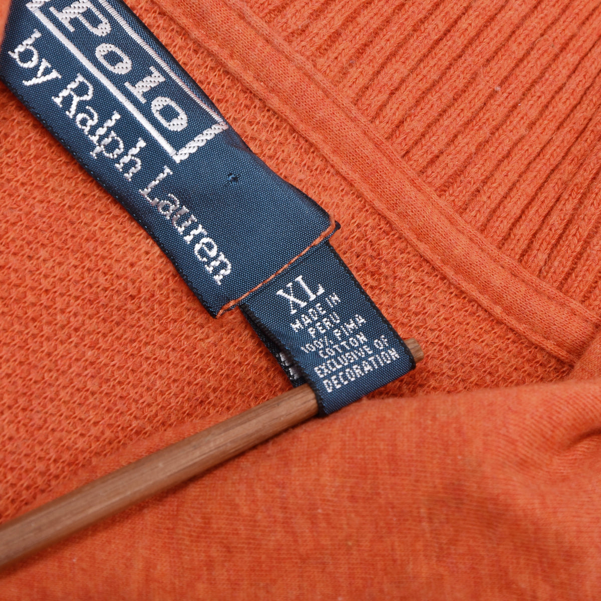 Polo Ralph Lauren 1/4 Zip Pima Cotton Sweater Size XL - Orange