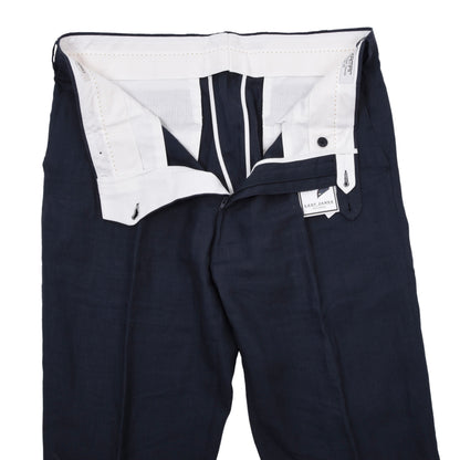 Kamar Leinenhose Größe 54 ca. 47cm Made in Italy - Marineblau