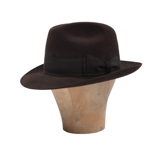 Vintage Parker Hut 6cm Krempe Größe 56 - Braun