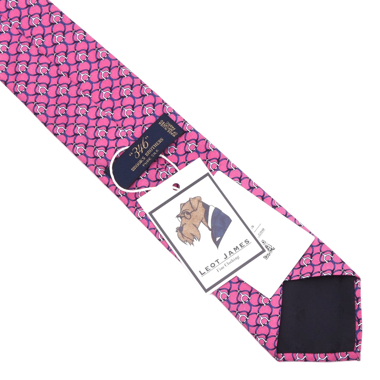 Brooks Brothers 346 Seidenkrawatte Made in USA - Pink Pferdesport