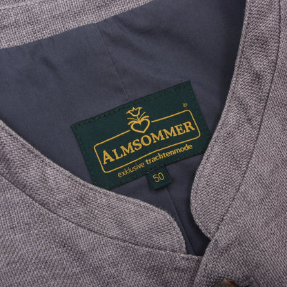 Almsommer Leinen Trachtenweste Größe 50 ca. 51cm - Grau