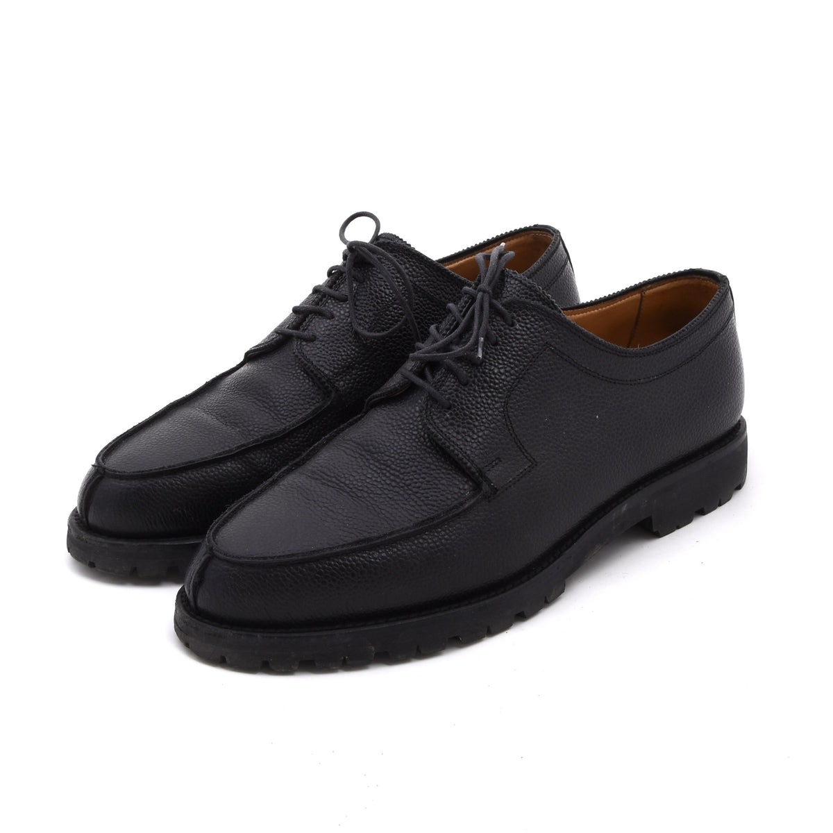 Lederer Split Toe Norweger Schuhe Gr. 42 – Schwarz