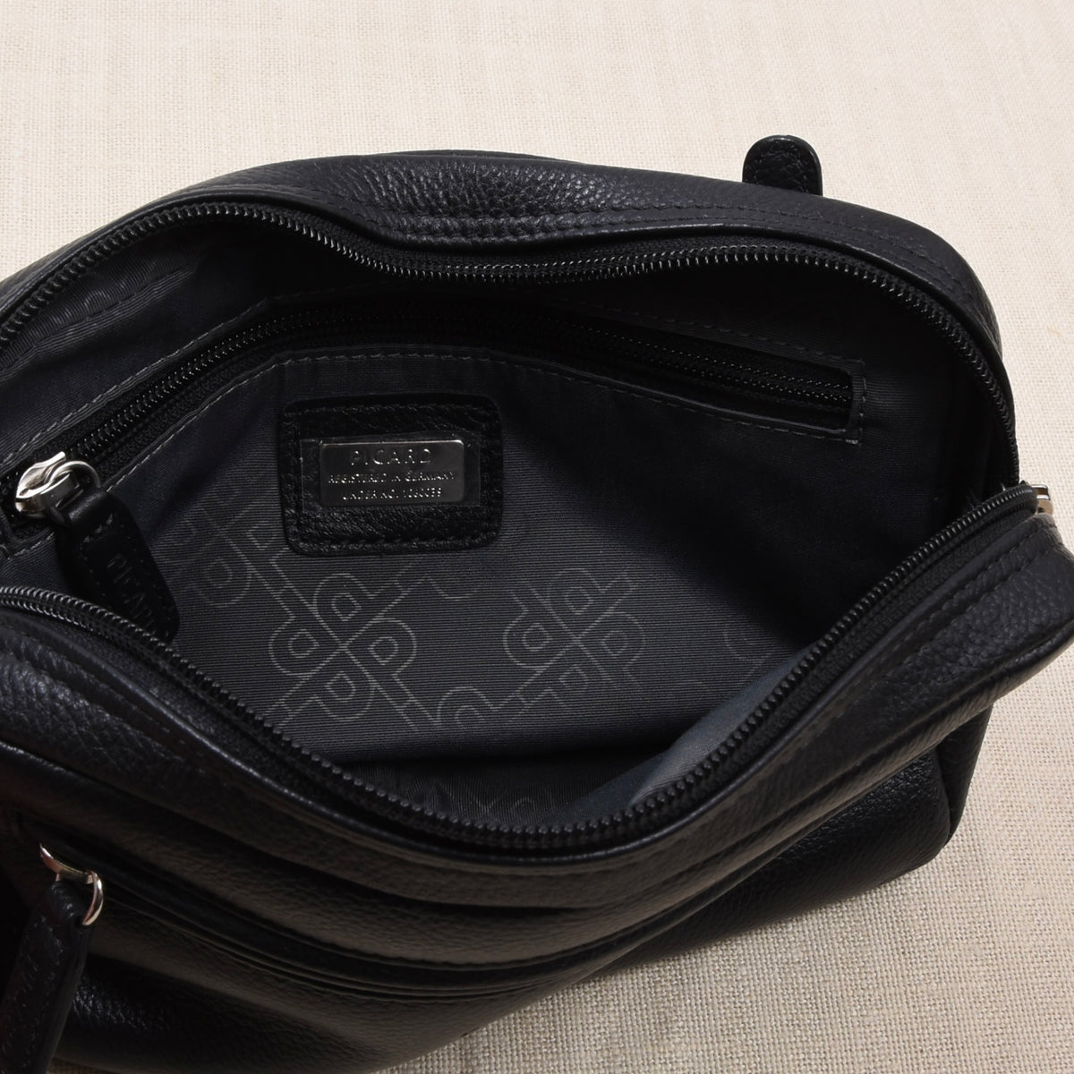 Picard Leder Reiseetui - Schwarz