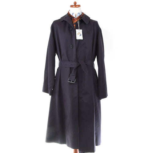 DAKS London Vintage 100% Cotton Trench Coat Size 42RL/52RL - Navy Blue