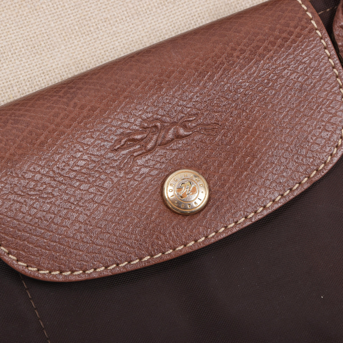 Longchamp Paris Le Pliage "Type S" Tasche ca. 32cm - Braun