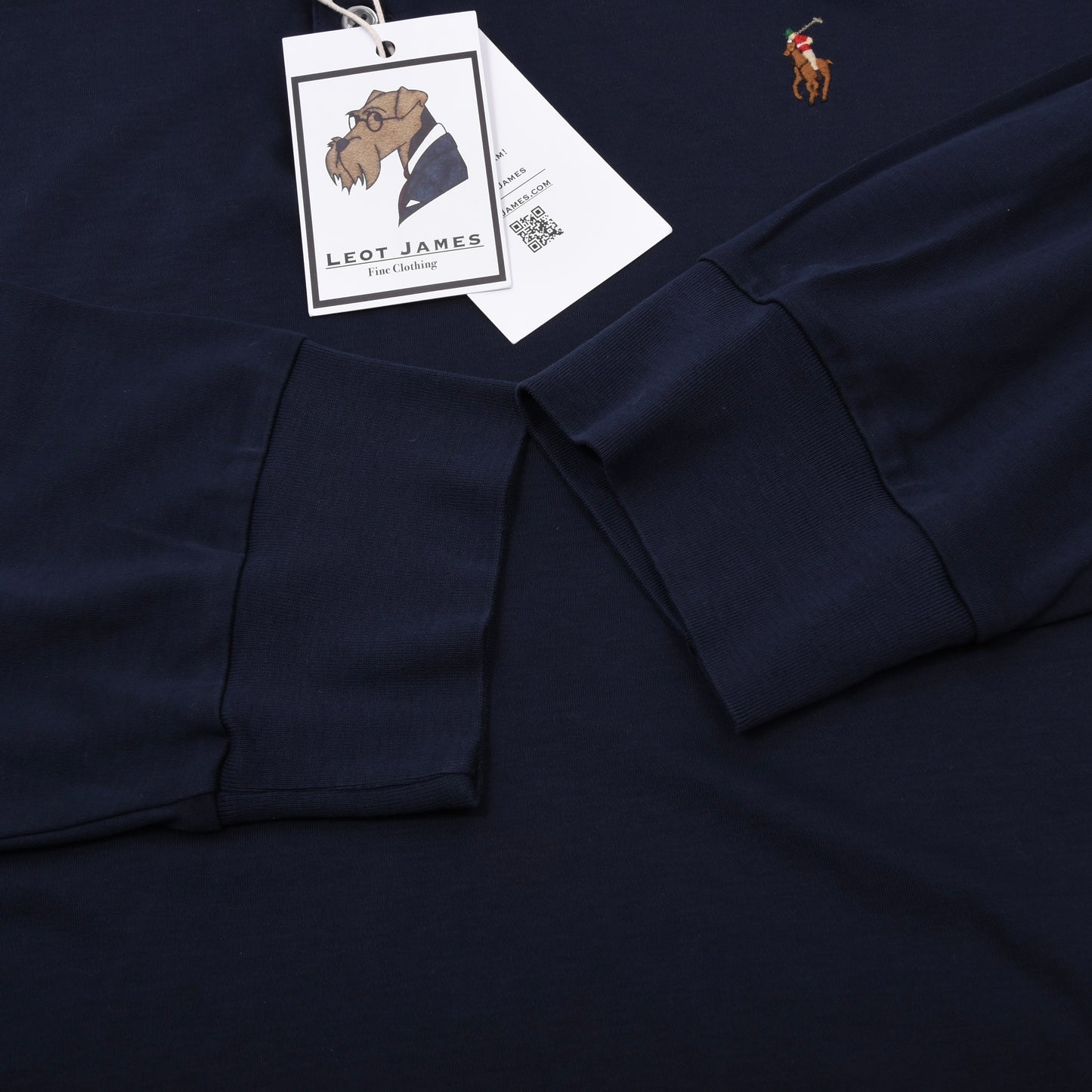 Polo Ralph Lauren Langarm-Polohemd Größe XL Custom Slim Fit ca. 64cm – Marineblau