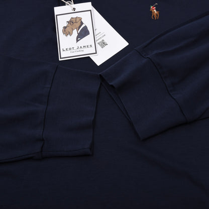 Polo Ralph Lauren Langarm-Polohemd Größe XL Custom Slim Fit ca. 64cm – Marineblau