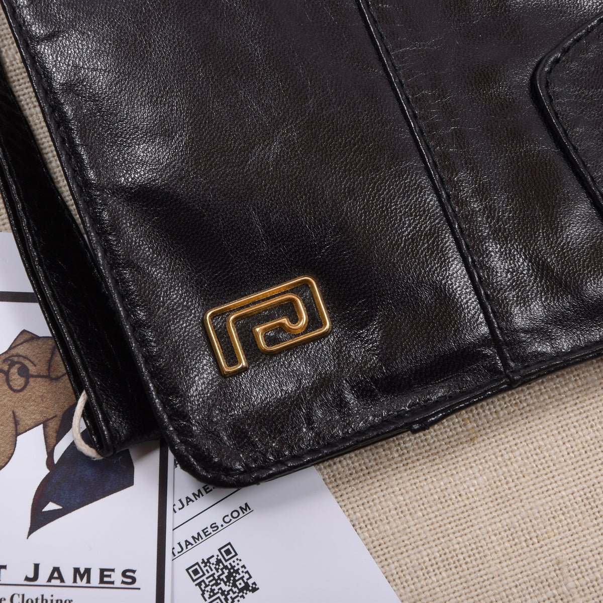 NOS Pierre Cardin Butter-Soft Leather Travel Pouch ca. 26cm - Black