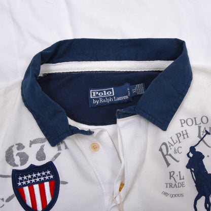 Polo Ralph Lauren & Lacoste 2x Polo Shirts Size XL ca. 56.5cm - Black & White