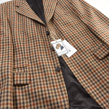 Daks Wool Jacket Size 52 ca. 56cm - Plaid