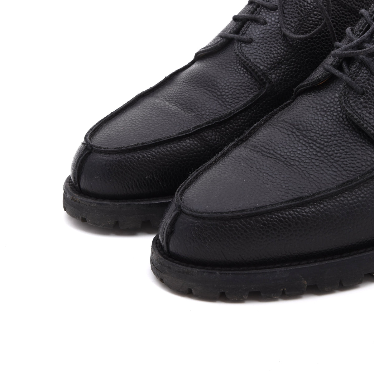 Lederer Split Toe Norweger Schuhe Gr. 42 – Schwarz