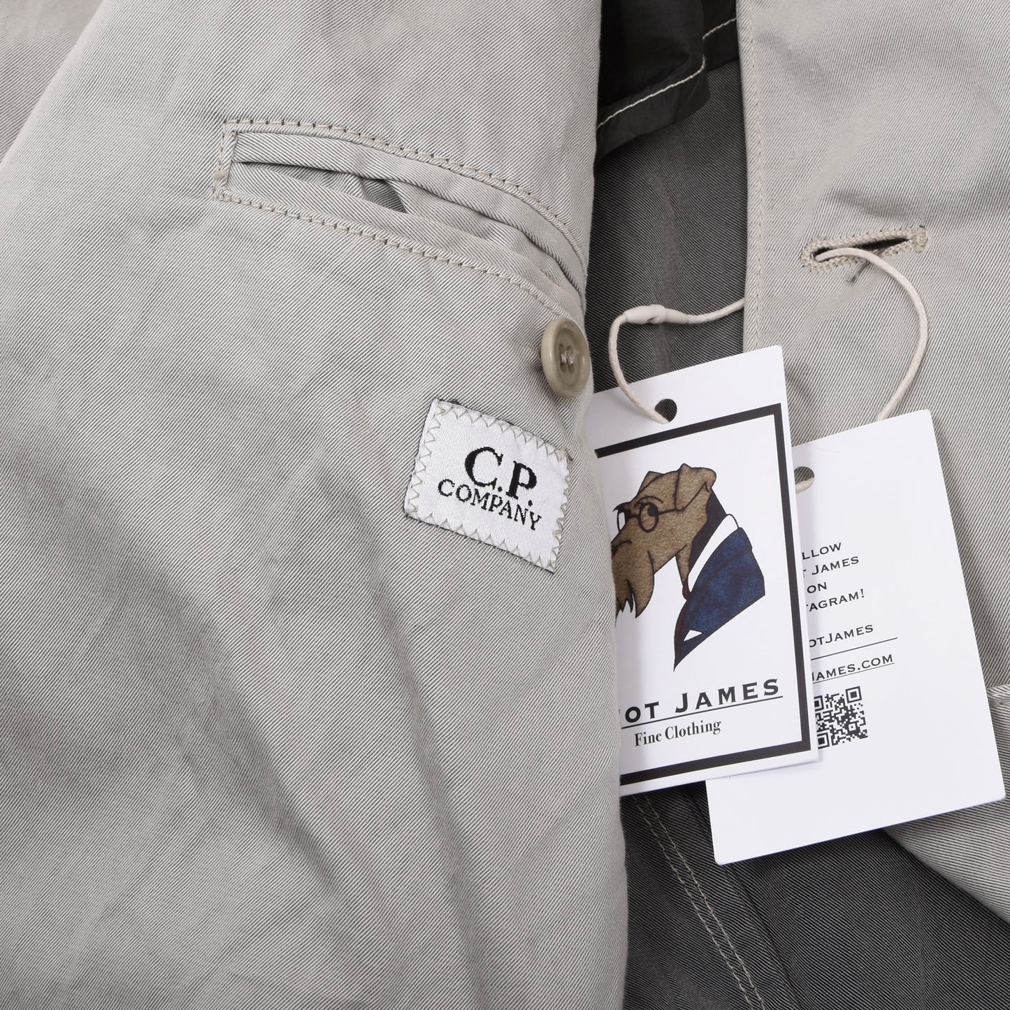 C.P. Company Baumwoll-Nylon Jacke Größe 50 Brust ca. 53,5cm - Beige/Braun