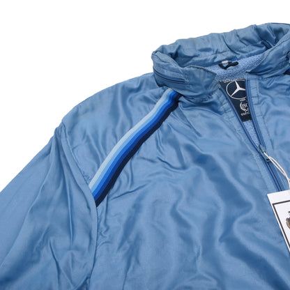 Vintage Mercedes-Benz Nylonjacke mit Frottee-Futter Größe 50 ca. 58cm - Hellblau