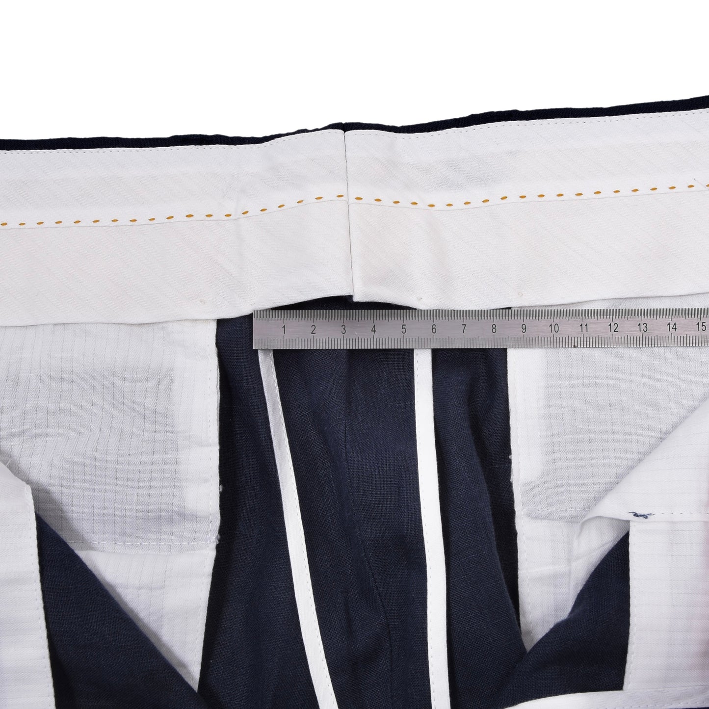 Kamar Leinenhose Größe 54 ca. 47cm Made in Italy - Marineblau