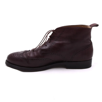 Lederer Brogue Stiefel Gr. 44 Made in Italy – Bordeaux