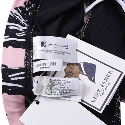 Neu mit Etikett: Andy Warhol x Calvin Klein Badehose, Größe M – Pink Hibiscus