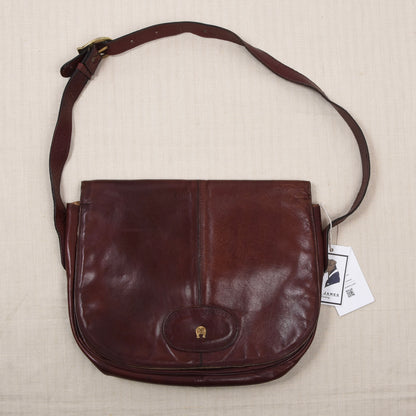 Vintage Etienne Aigner Leather Crossbody Bag - Burgundy