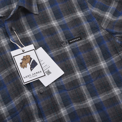 Oakley Cotton Flannel Shirt Size S - Blue/Grey Plaid
