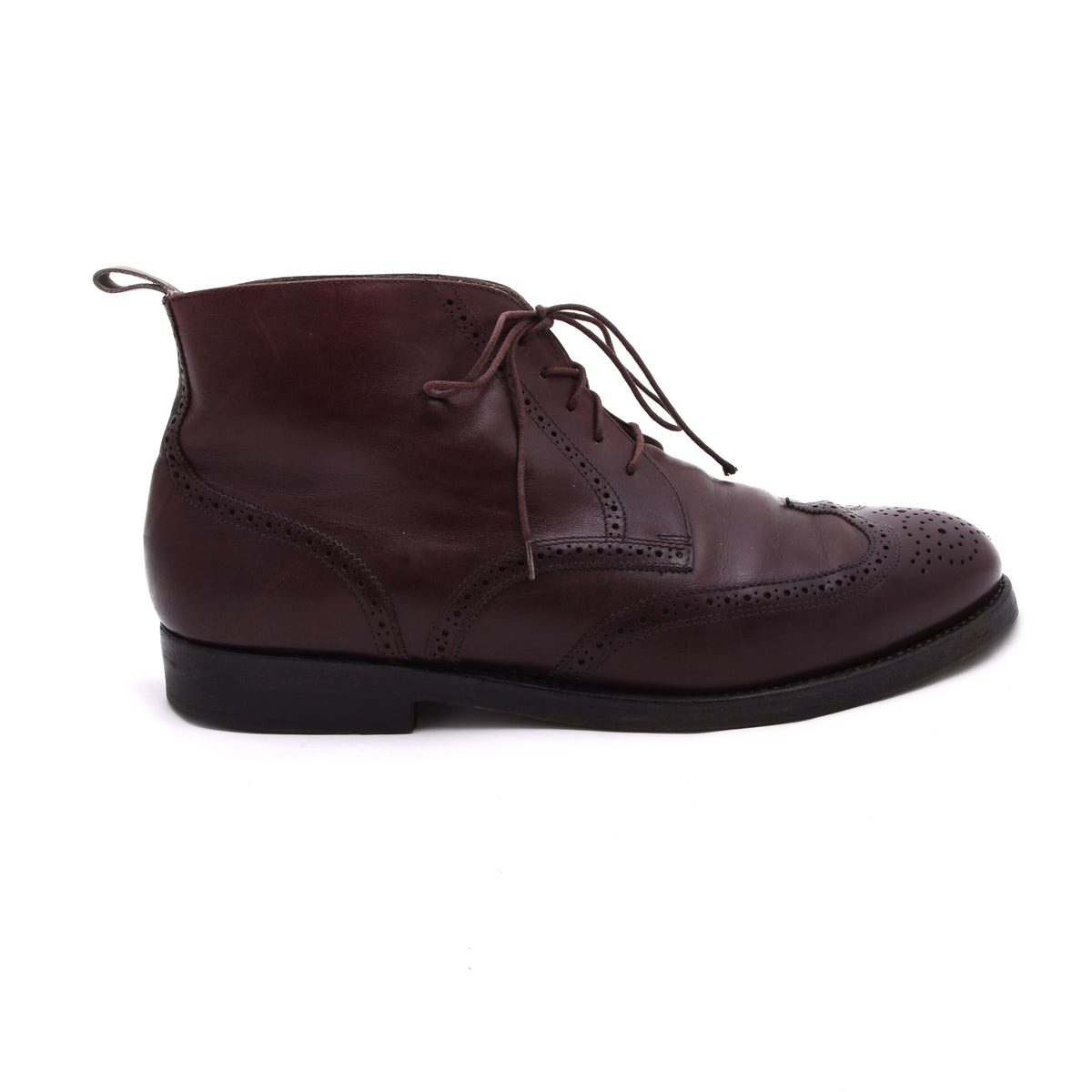 Lederer Brogue Stiefel Gr. 44 Made in Italy – Bordeaux