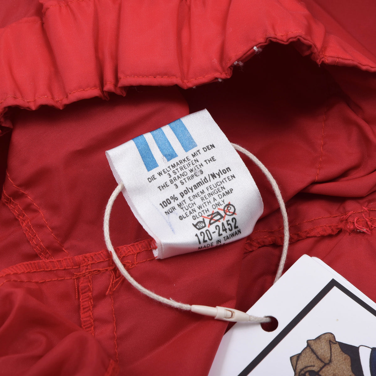 Vintage 1980er Adidas Nylon Regenhose Gr. 54 - Rot