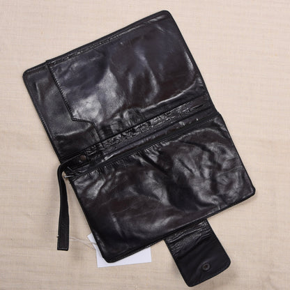 NOS Pierre Cardin Butter-Soft Leather Travel Pouch ca. 26cm - Black
