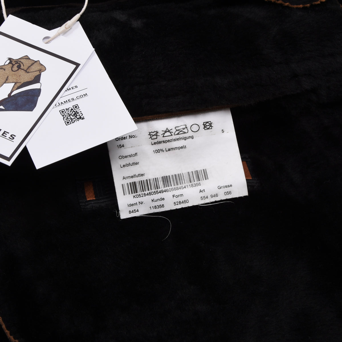 Bugatti Shearling Jacket Size 56 - Brown