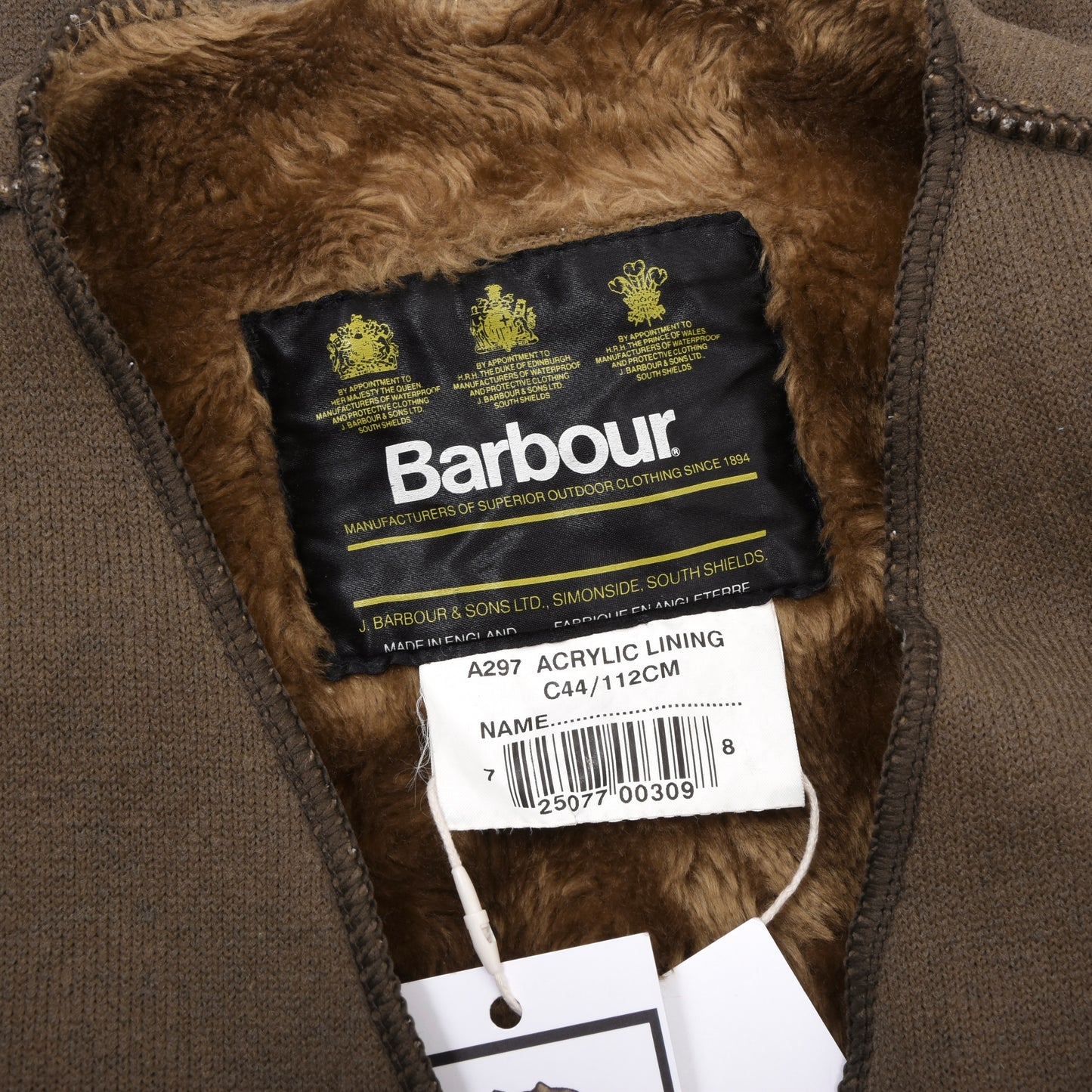 Barbour A297 Acrylic Lining Size C44/112cm - Brown