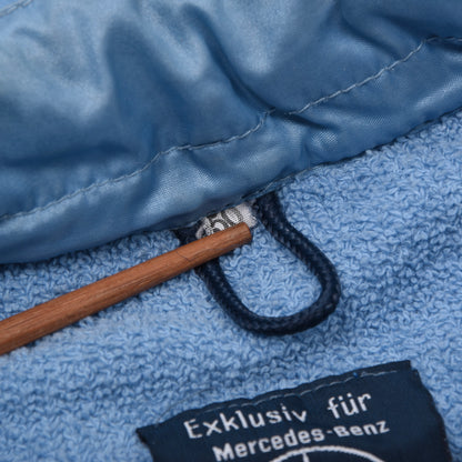 Vintage Mercedes-Benz Nylonjacke mit Frottee-Futter Größe 50 ca. 58cm - Hellblau