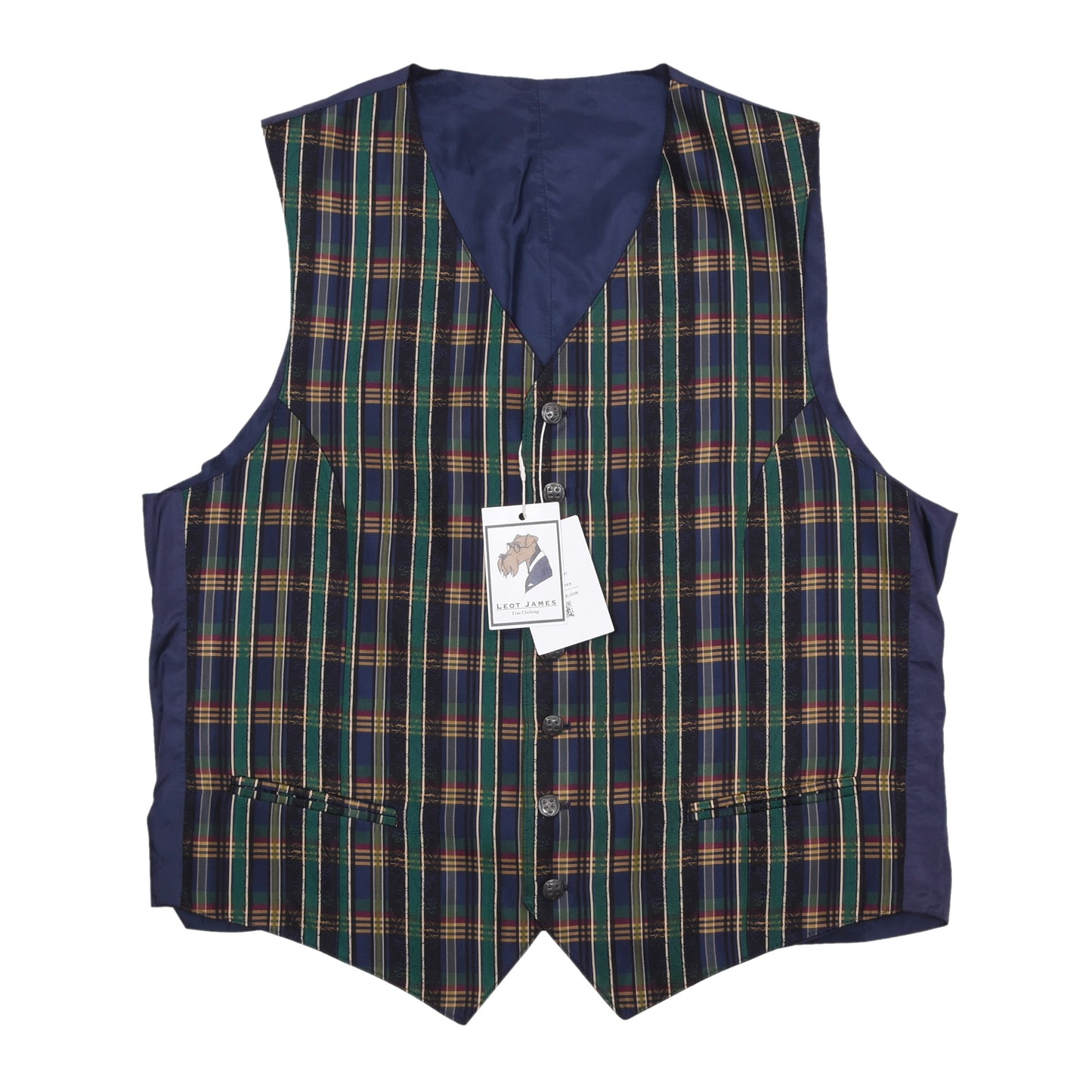 Traunsee Trachten x Allwerk Seidenweste/Trachtengilet Größe 54 ca. 59,5cm - Karo