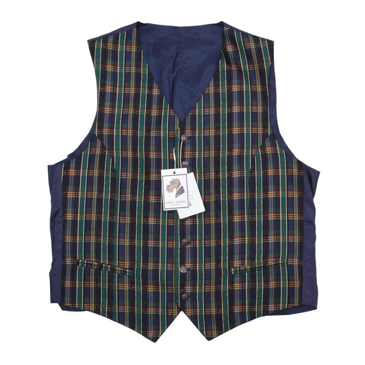 Traunsee Trachten x Allwerk Seidenweste/Trachtengilet Größe 54 ca. 59,5cm - Karo