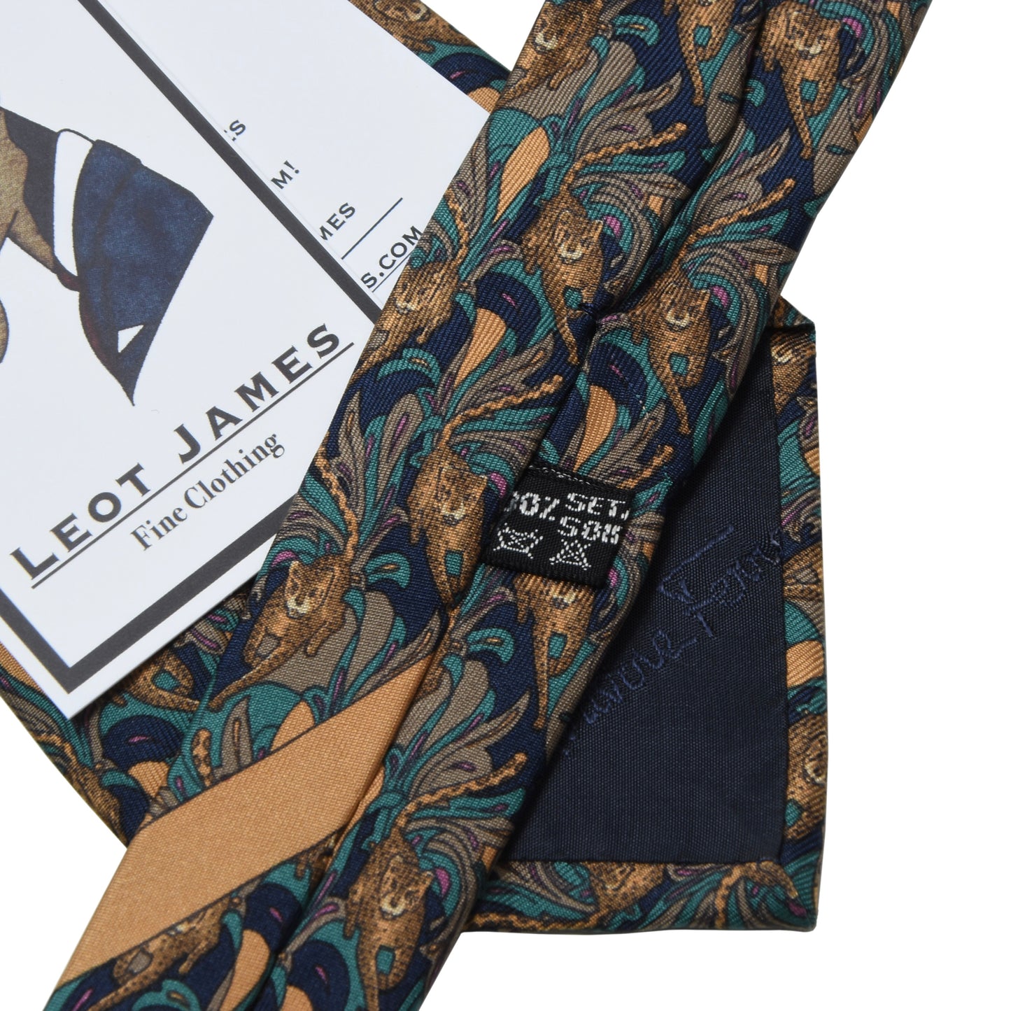 Salvatore Ferragamo Silk Tie ca. 144.5cm/9cm - Jaguar